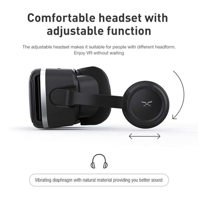 VR SHINECON G04E Earphone Edition 3D Phase Sound VR Glasses for 4.7-6.0 inch Phone, Model:G04E+C8...
