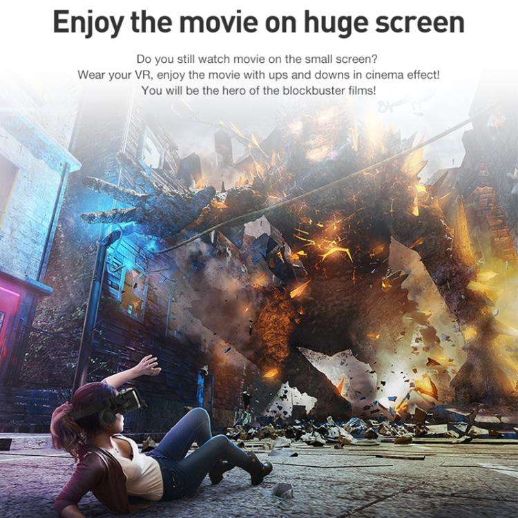 VR SHINECON G04E Earphone Edition 3D Phase Sound VR Glasses for 4.7-6.0 inch Phone, Model:G04E+C8...