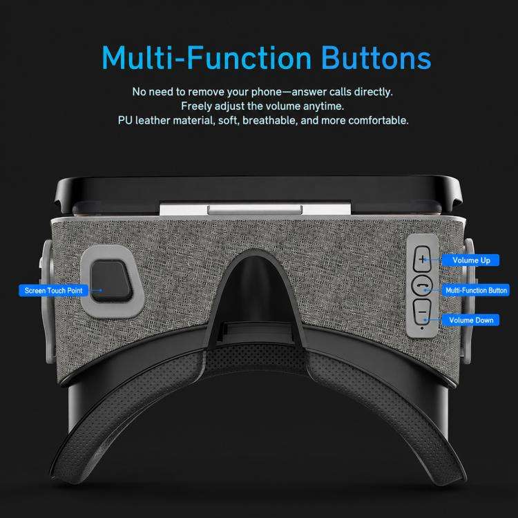 VR SHINECON G07E Earphone Edition VR Glasses for 4.7-6.1 inch Phone, Model:G07E+053