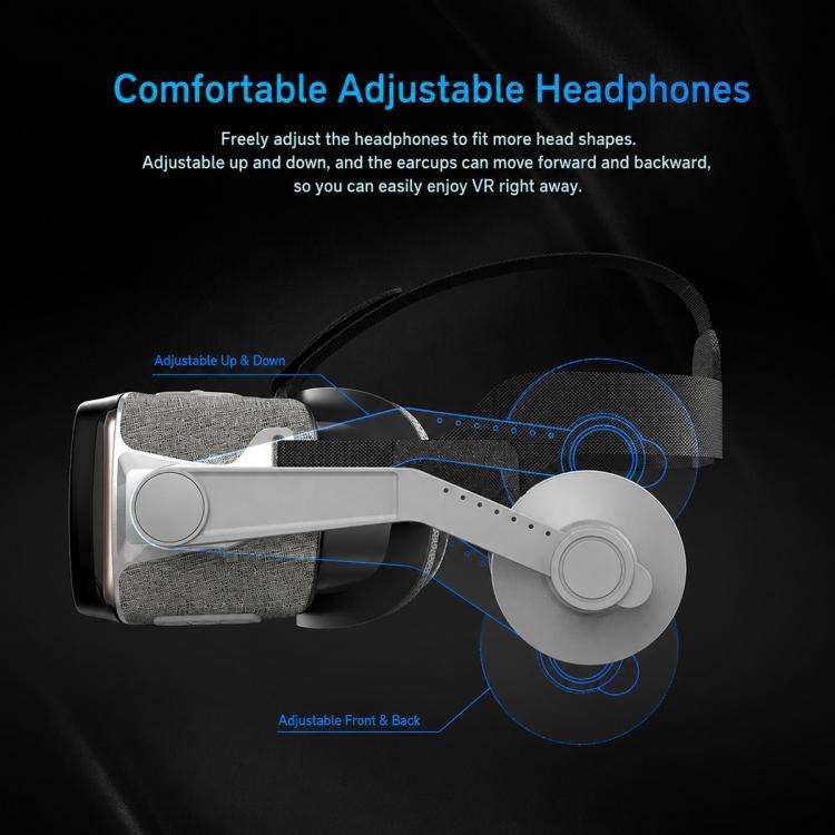 VR SHINECON G07E Earphone Edition VR Glasses for 4.7-6.1 inch Phone, Model:G07E+B01