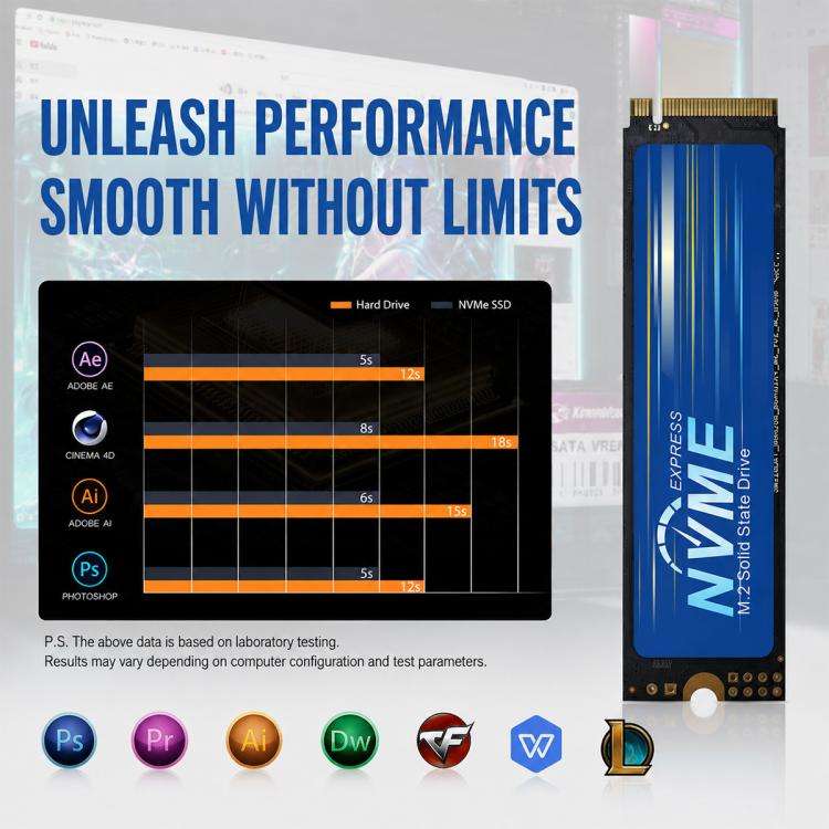 M.2 NVMe PCIe Internal Solid State Drive for Desktop PC, Laptop, Ultrabook Laptop, Capacity:1TB