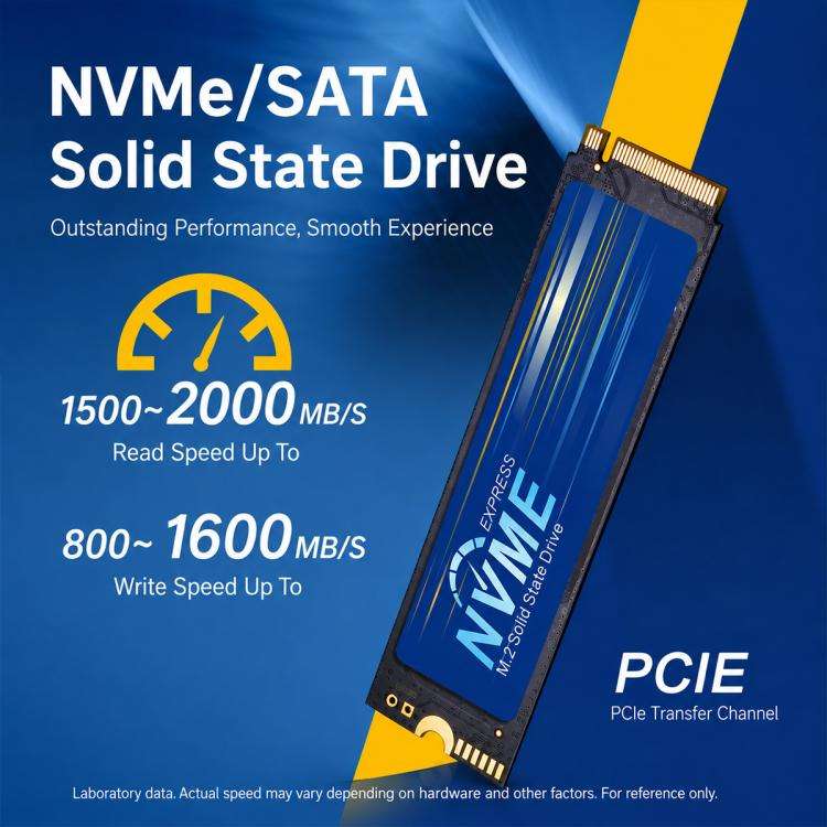 M.2 NVMe PCIe Internal Solid State Drive for Desktop PC, Laptop, Ultrabook Laptop, Capacity:1TB