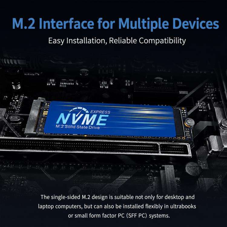 M.2 NVMe PCIe Internal Solid State Drive for Desktop PC, Laptop, Ultrabook Laptop, Capacity:1TB