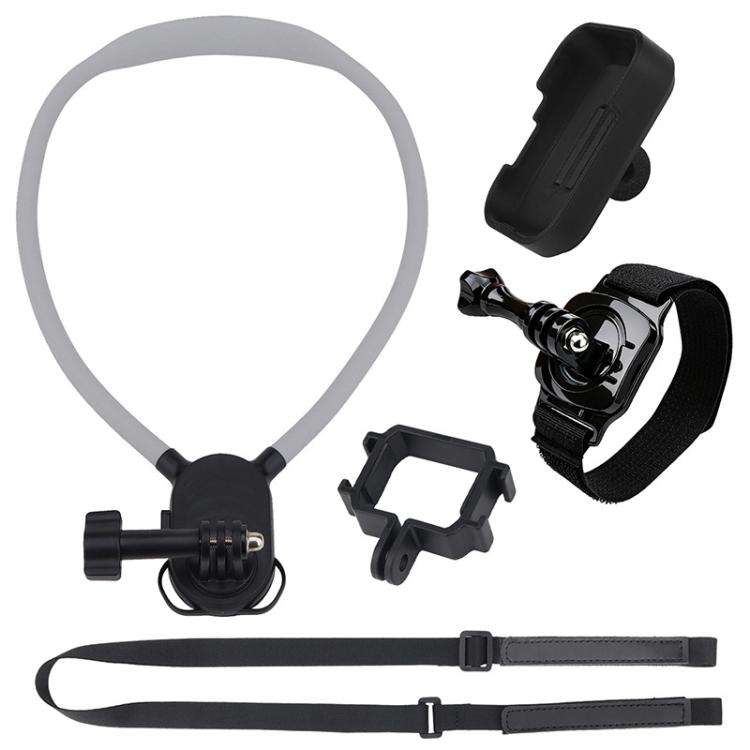 For DJI Osmo Pocket 4P Lazy Neck Bracket POV View Mount(Neck Mount & Strap & Wrist Strap Set)