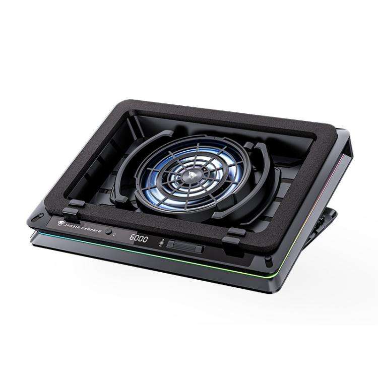 Jungle Leopard D16 Quiet Turbo Fans Real Time Digital Display RGB Laptop Cooling Pad(Black)