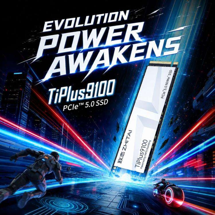 ZHITAI TiPlus9100 PCIe 5.0 NVMe M.2 SSD Internal Solid State Drive for Desktop PC and Laptop, Cap...