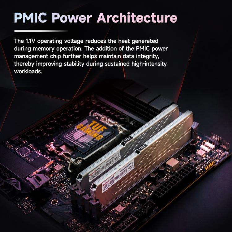 KINGBANK Silver Knight DDR5 Desktop RAM, Capacity:8GB 5600MHz