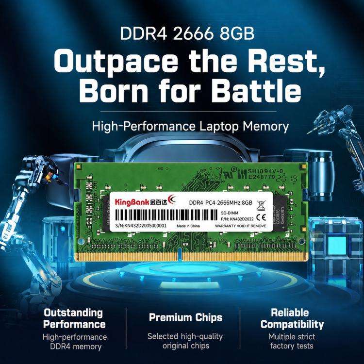 KINGBANK DDR4 Desktop RAM, Capacity:8G 2666MHz