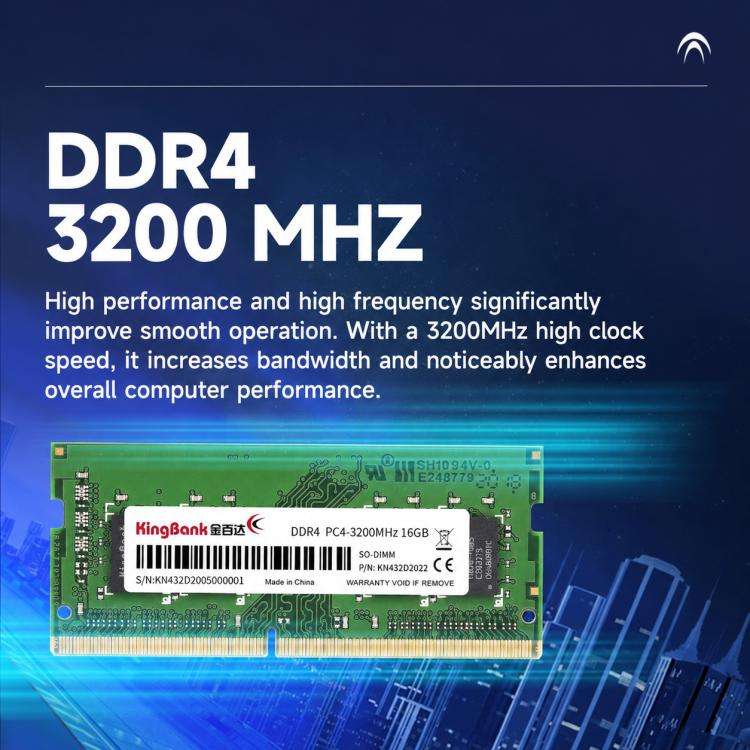 KINGBANK DDR4 Desktop RAM, Capacity:16G 3200MHz