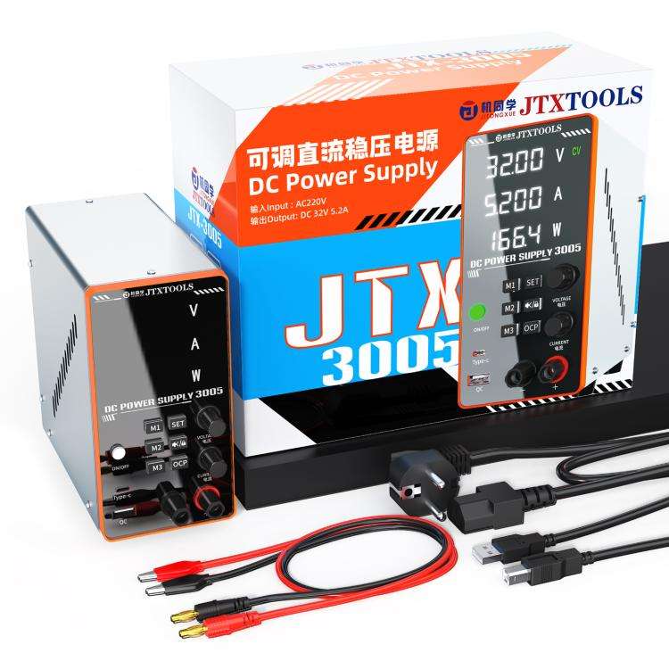 JTX-3005 Multiple Protections 4-Digit Display Adjustable DC Power Supply, Plug:EU Plug