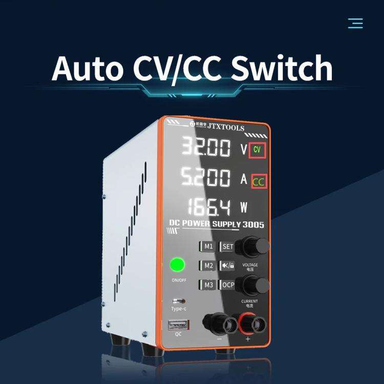 JTX-3005 Multiple Protections 4-Digit Display Adjustable DC Power Supply, Plug:EU Plug