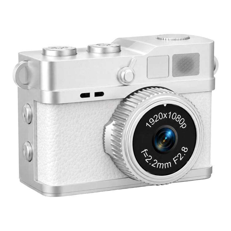 A18 2MP Ultra-Mini Retro Camera(White)