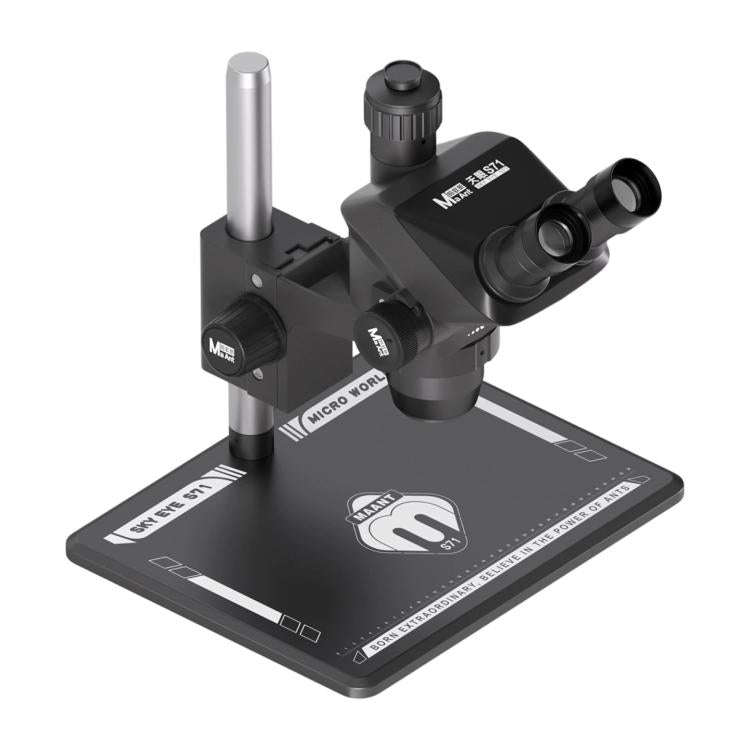 MaAnt S71 6.5-52X Synchronous Zoom Trinocular Stereo Microscope(Black)