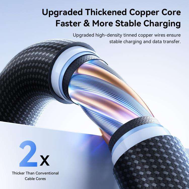 JOYROOM AC40 140W Type-C to Type-C Fast Charging Data Cable, Length: 1m(Black)