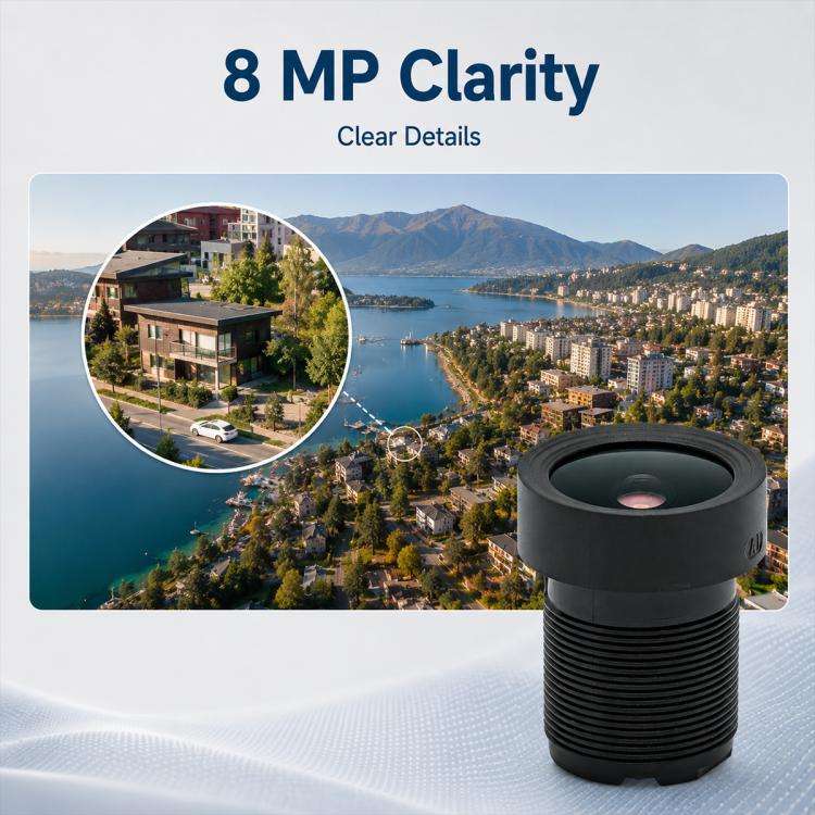 FPV Drone Camera Lens 1/2.7 inch F1.0 8MP Wide Angle Fixed Focus Lens(Black)
