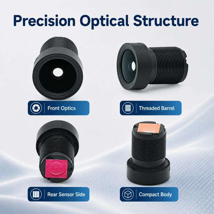 FPV Drone Camera Lens 1/2.7 inch F1.0 8MP Wide Angle Fixed Focus Lens(Black)