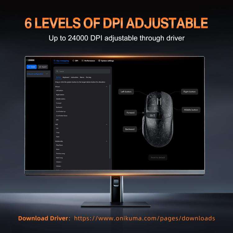 ONIKUMA DM08 Composite Carbon Fiber Gaming Mouse