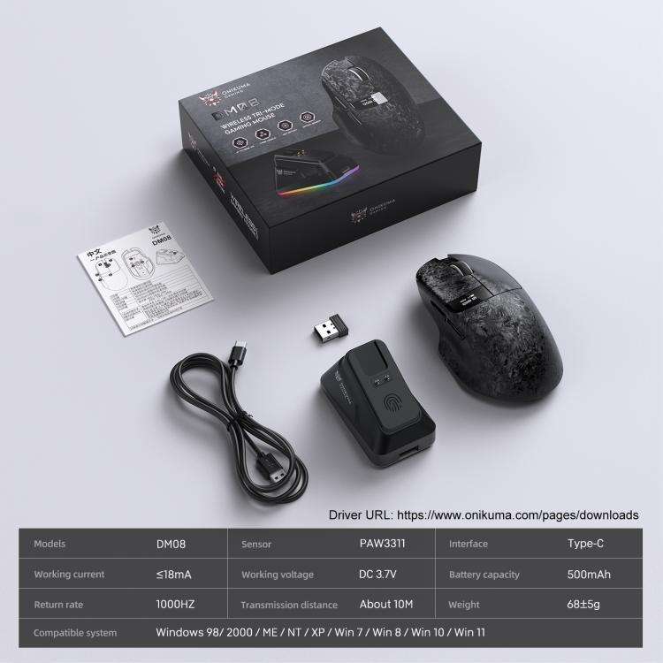 ONIKUMA DM08 Composite Carbon Fiber Gaming Mouse
