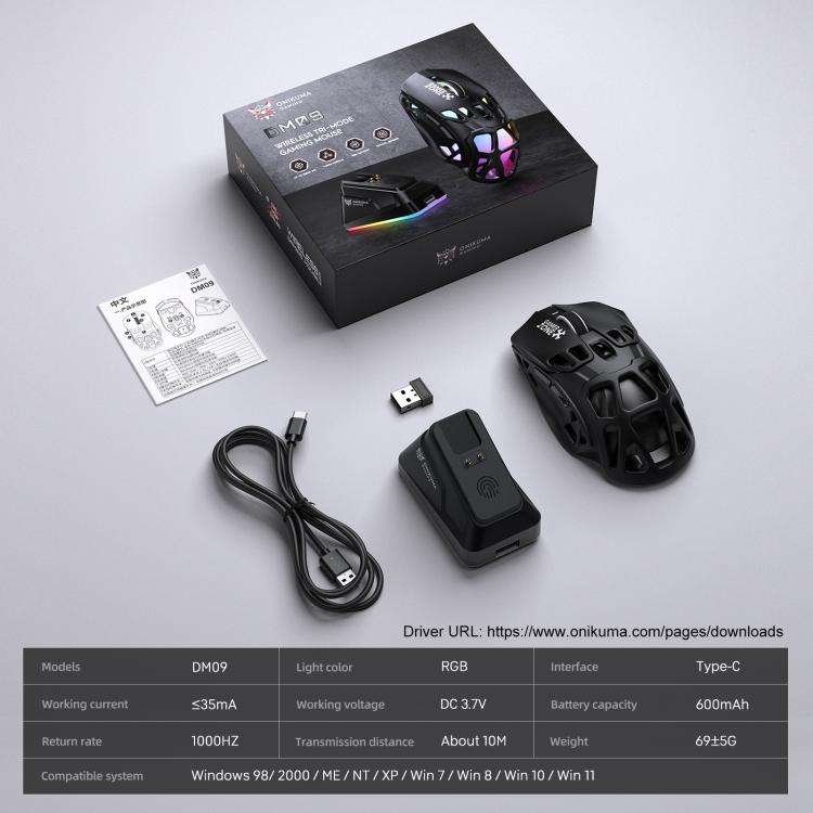 ONIKUMA DM09 Lightweight Honeycomb Gaming Mouse