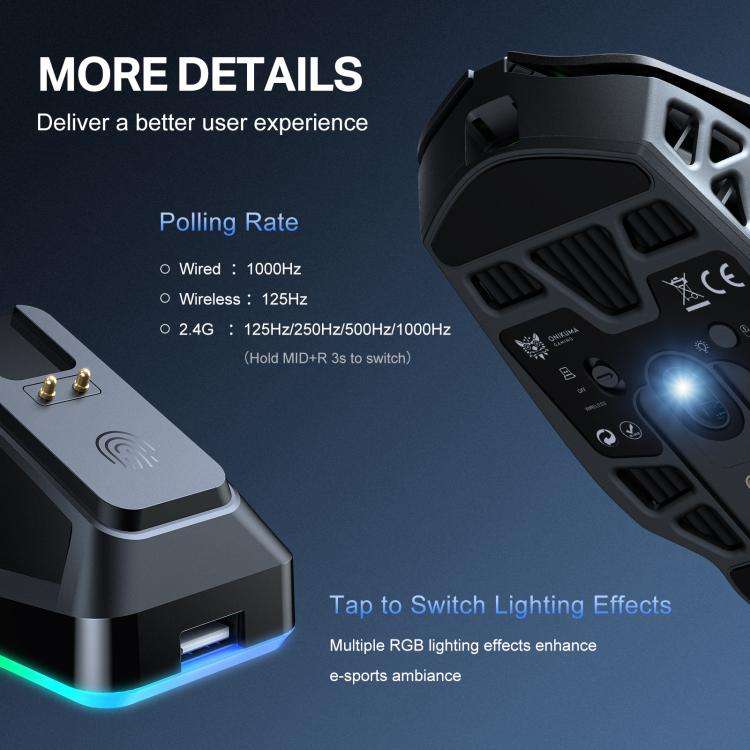 ONIKUMA DM09 Lightweight Honeycomb Gaming Mouse
