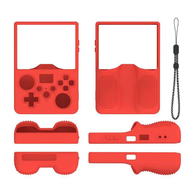 Silicone Protective Case for R36 Max 2 Game Console(Red)