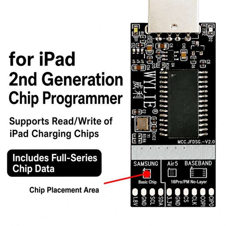 WYLIE 2nd Generation iPad Charging Chip Programmer