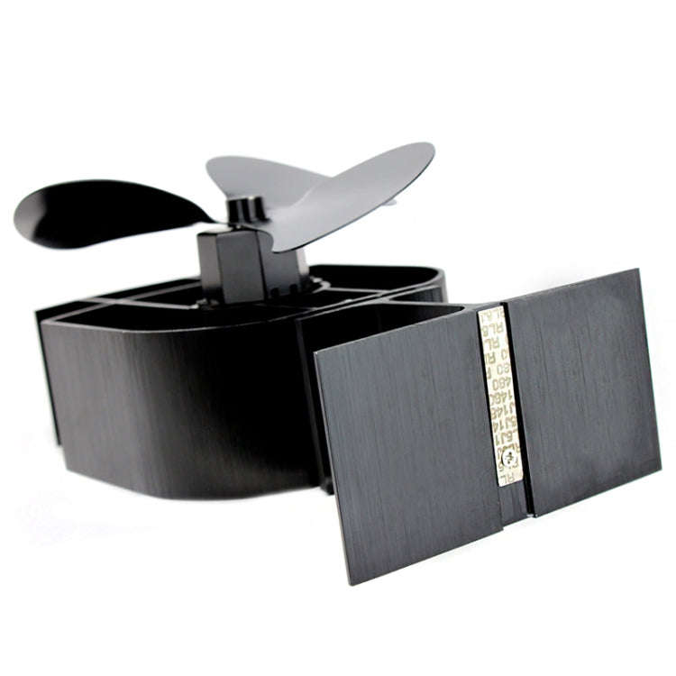 YL401 3-Blade High Temperature Metal Heat Powered Fireplace Stove Fan (Silver)