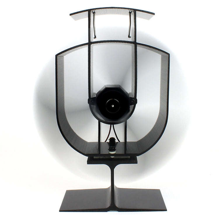 YL401 3-Blade High Temperature Metal Heat Powered Fireplace Stove Fan (White)