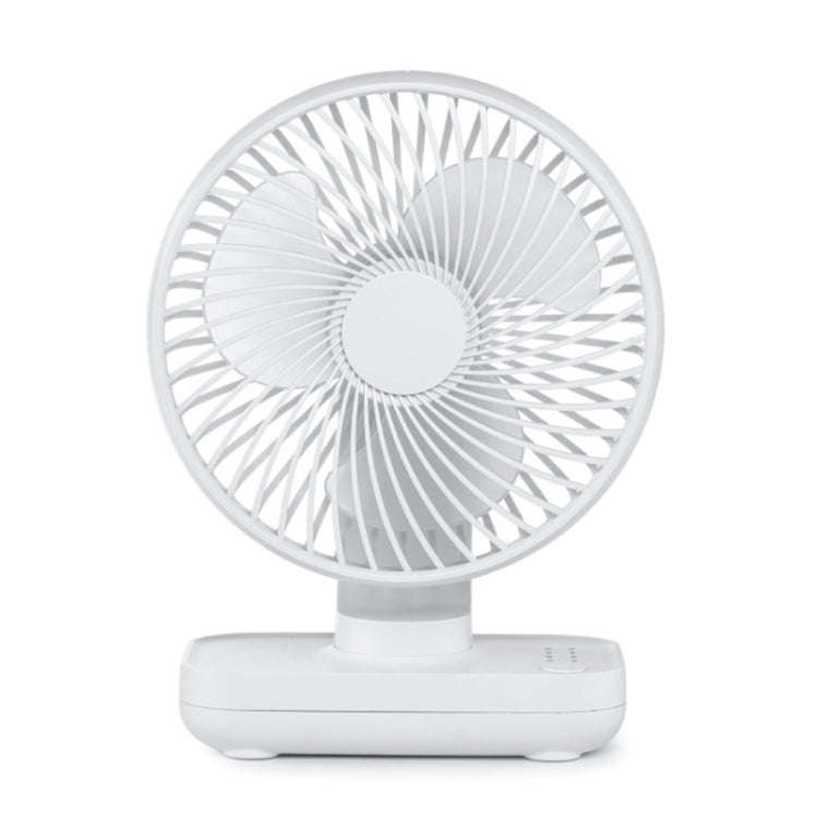 D606 4W USB Rechargeable Portable Four-speed Adjustable Desktop Fan(White)