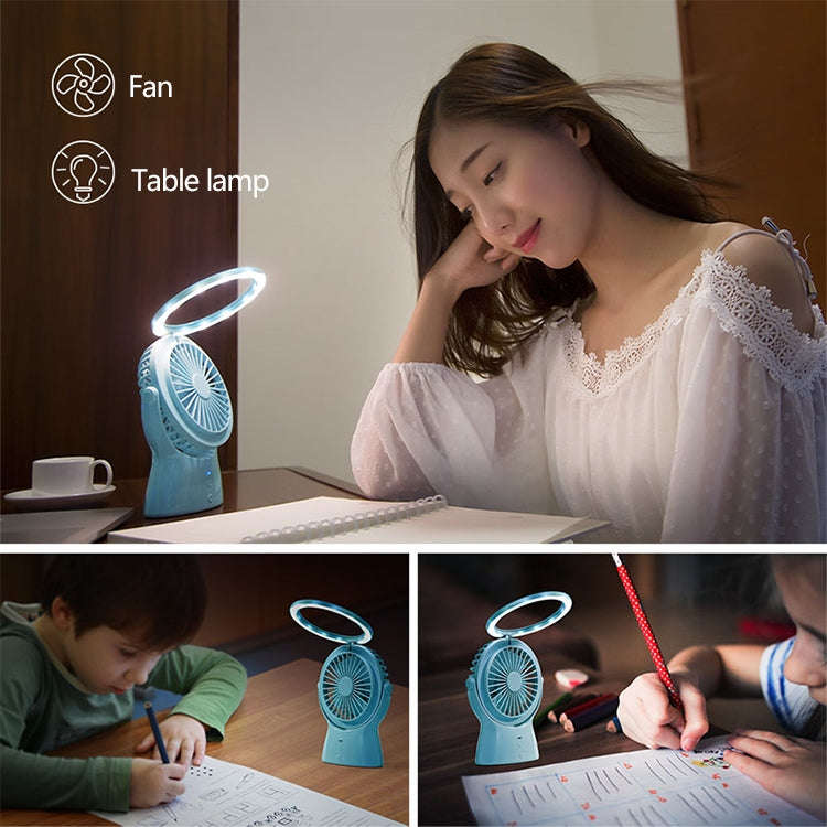 S1 Multi-function Portable USB Charging Mute Desktop Electric Fan Table Lamp, with 3 Speed Contro...