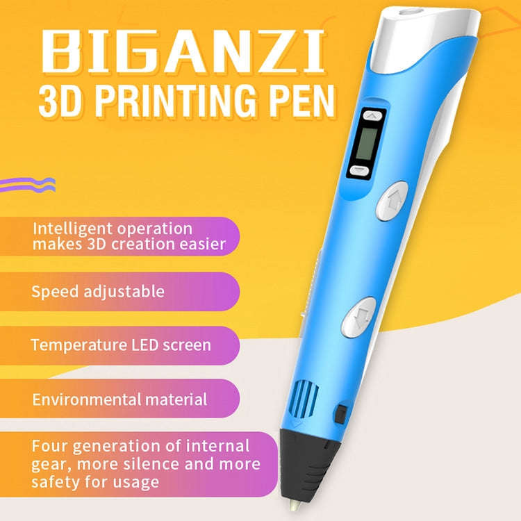 Hand-held 3D Printing Pen, US Plug(Purple)