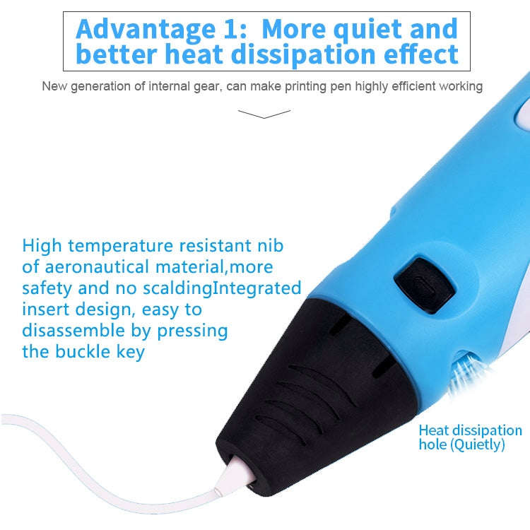Hand-held 3D Printing Pen, USB Plug(Blue)