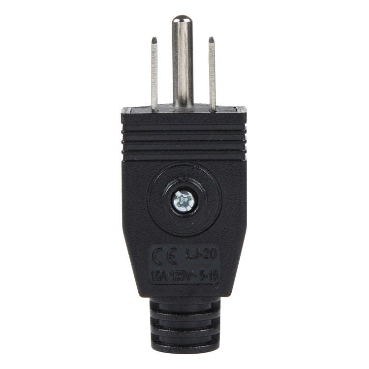 US Plug Male AC Wall Universal Travel Power Socket Plug Adapter (Black)