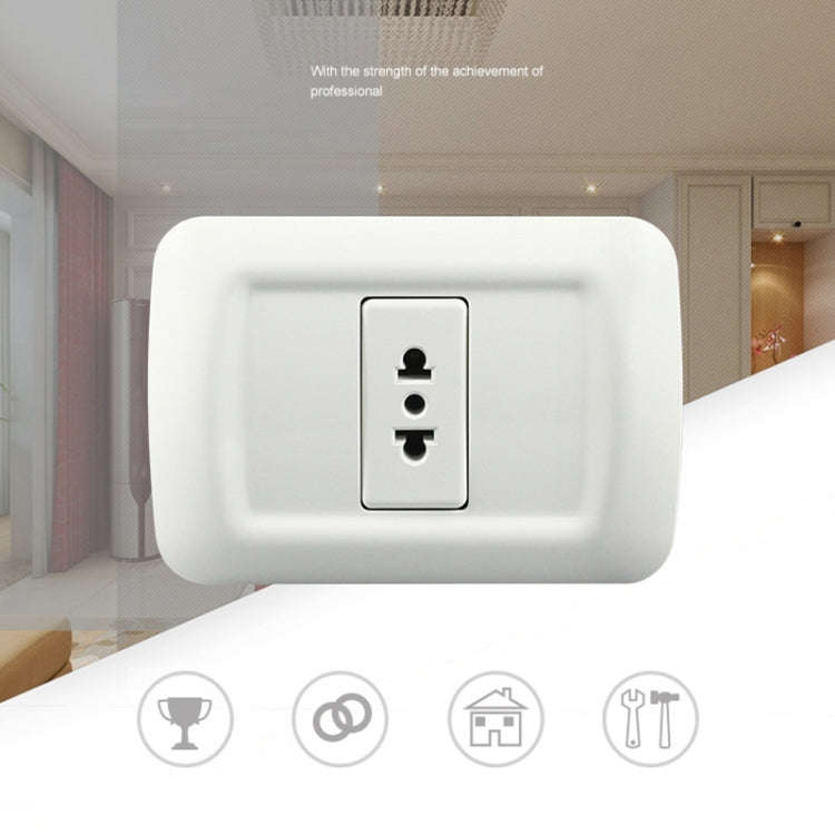 Round Flat Single Connection Ambipolar Wall-mounted Socket