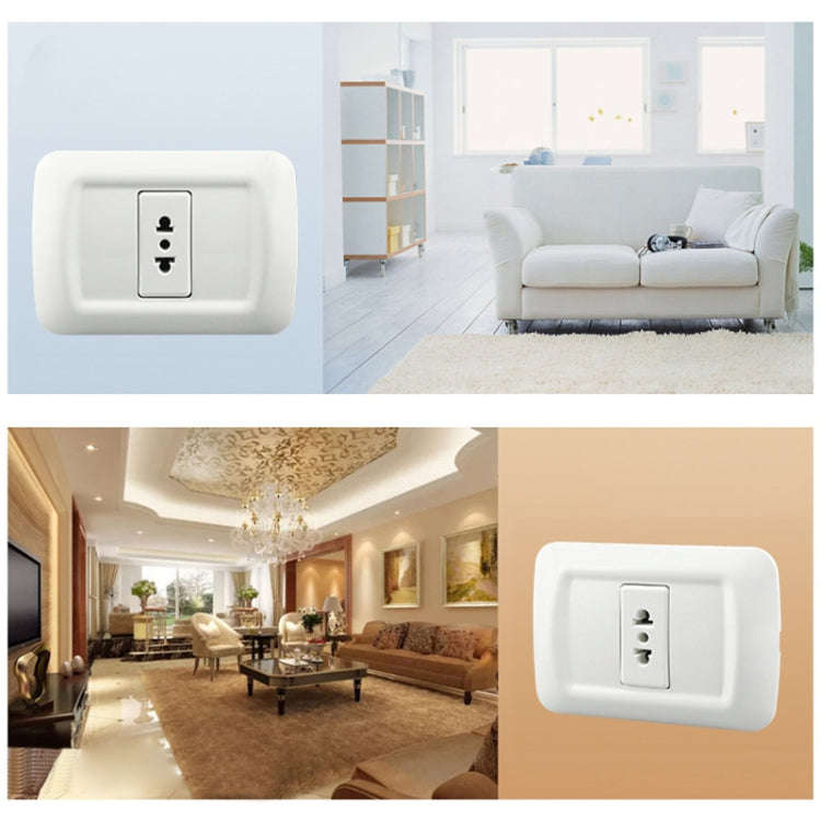 Round Flat Single Connection Ambipolar Wall-mounted Socket