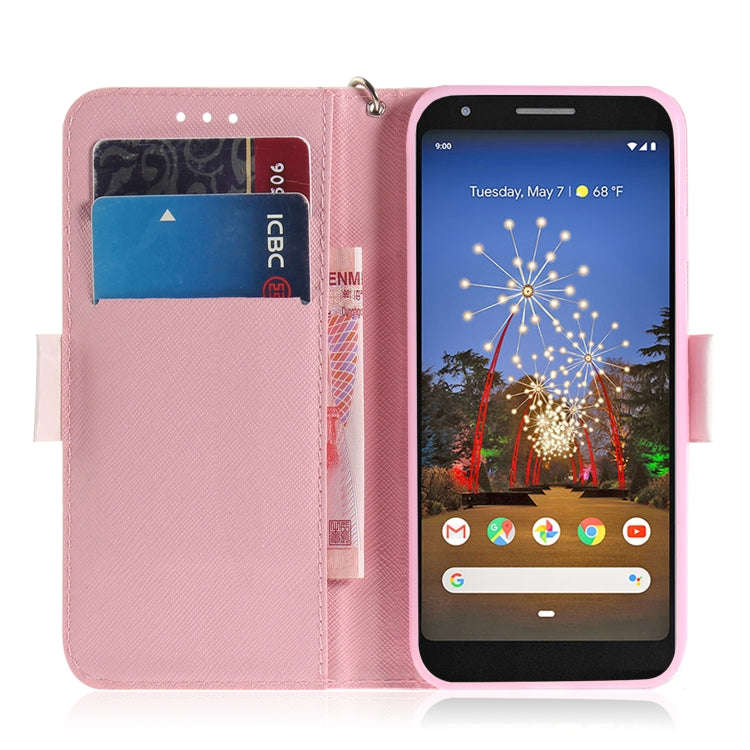 3D Painting Love Bear Pattern Coloured Drawing Horizontal Flip Leather Case for Google Pixel 3a X...