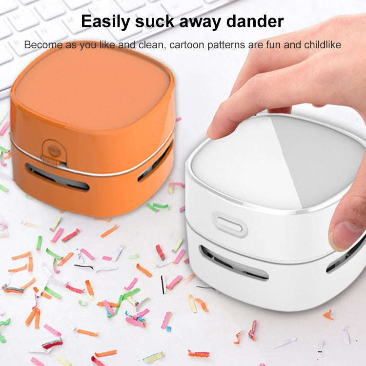 3W Hardcover Battery Style Portable Handheld Wireless Mini Desktop Vacuum Cleaner(White)