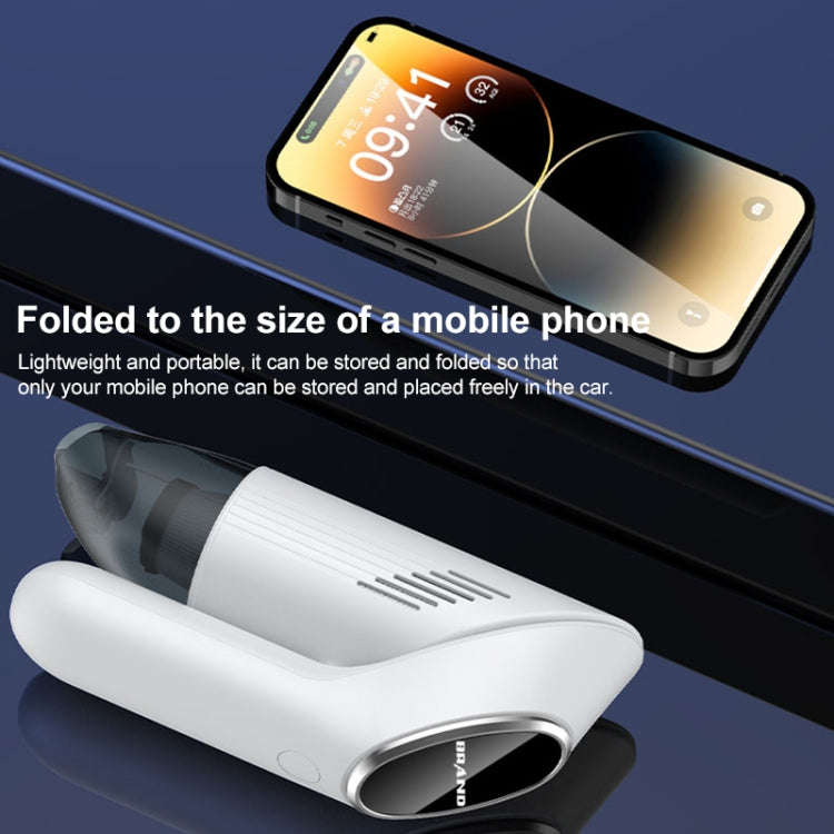 Portable Hand-held Folding Vacuum Cleaner (White)