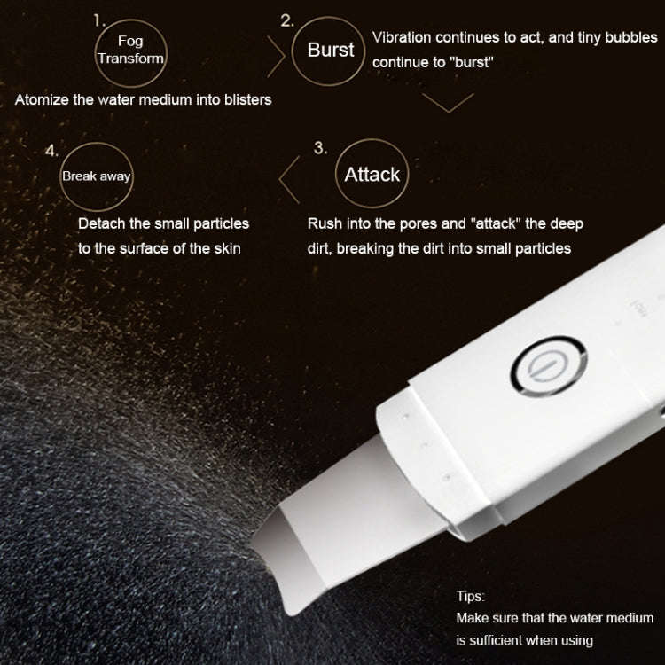 YJK063 Ultrasonic Ion Cleanser Micro-current Massage Beauty Introduction Instrument (Silver)