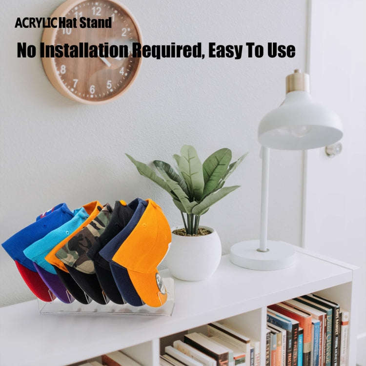 YX017 Acrylic Baseball Cap Display Stand (Black)