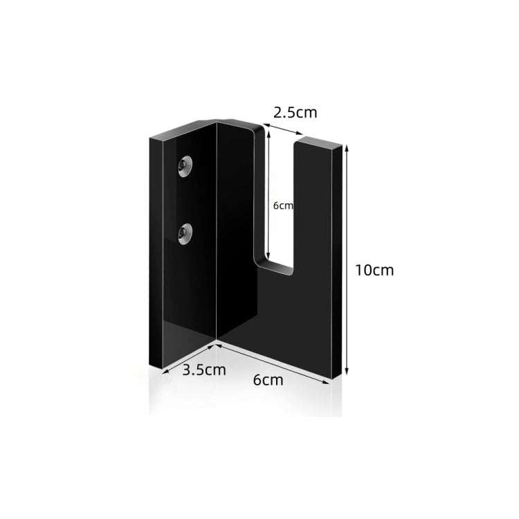 2 Pair YX028-2 Skateboard Wall-Mounted Display Holder (Black)