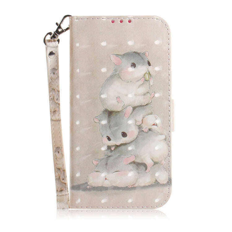 3D Colored Drawing Squirrels Pattern Horizontal Flip Leather Case for Huawei P Smart+ 2019 / Enjo...