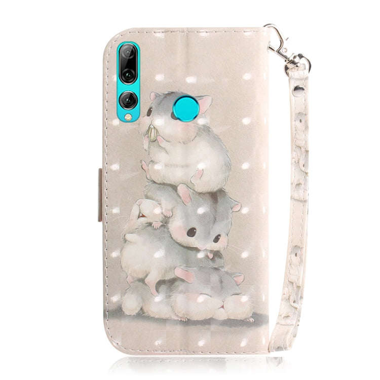 3D Colored Drawing Squirrels Pattern Horizontal Flip Leather Case for Huawei P Smart+ 2019 / Enjo...