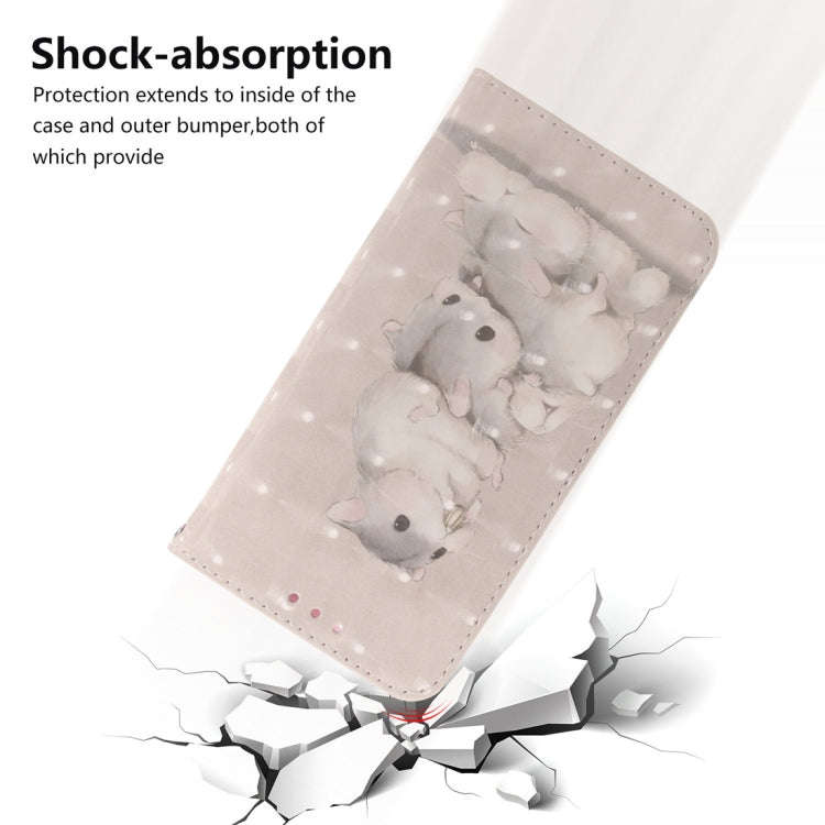 3D Colored Drawing Squirrels Pattern Horizontal Flip Leather Case for Huawei P Smart+ 2019 / Enjo...