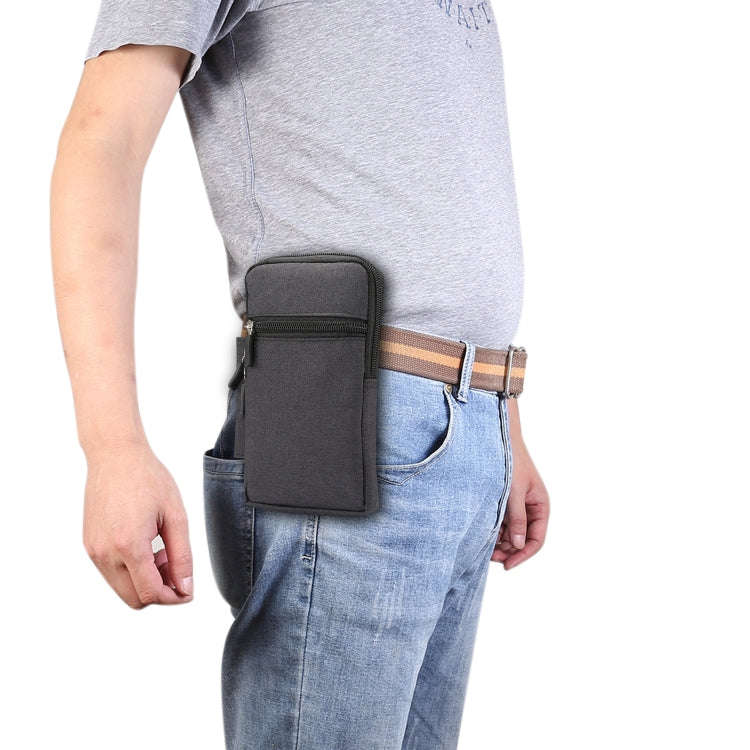 Single checked denim Multi-functional Universal Mobile Phone Waist Pack Case for 6.3 Inch or Belo...