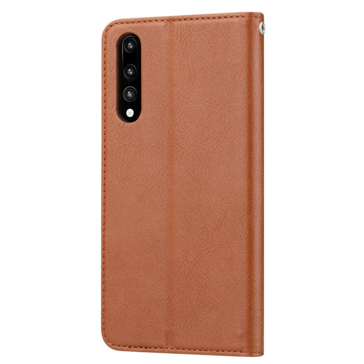 Knead Skin Texture Horizontal Flip Leather Case for Huawei P30, with Photo Frame & Holder & Card ...