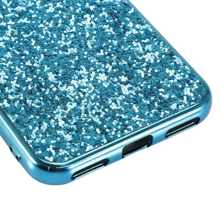 Glittery Powder Shockproof TPU Case for Huawei Honor Play 8A(Blue)