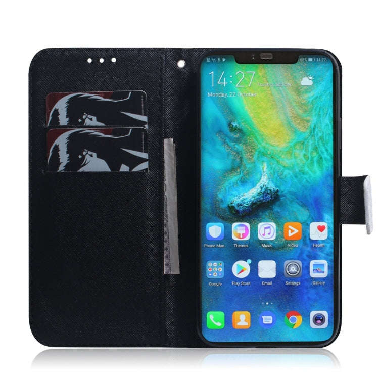 Panda Pattern Coloured Drawing Horizontal Flip Leather Case for Huawei Mate 20 Pro, with Holder &...