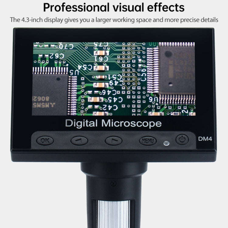 720P 4.3 inch Display Screen HD Industrial Digital Microscope