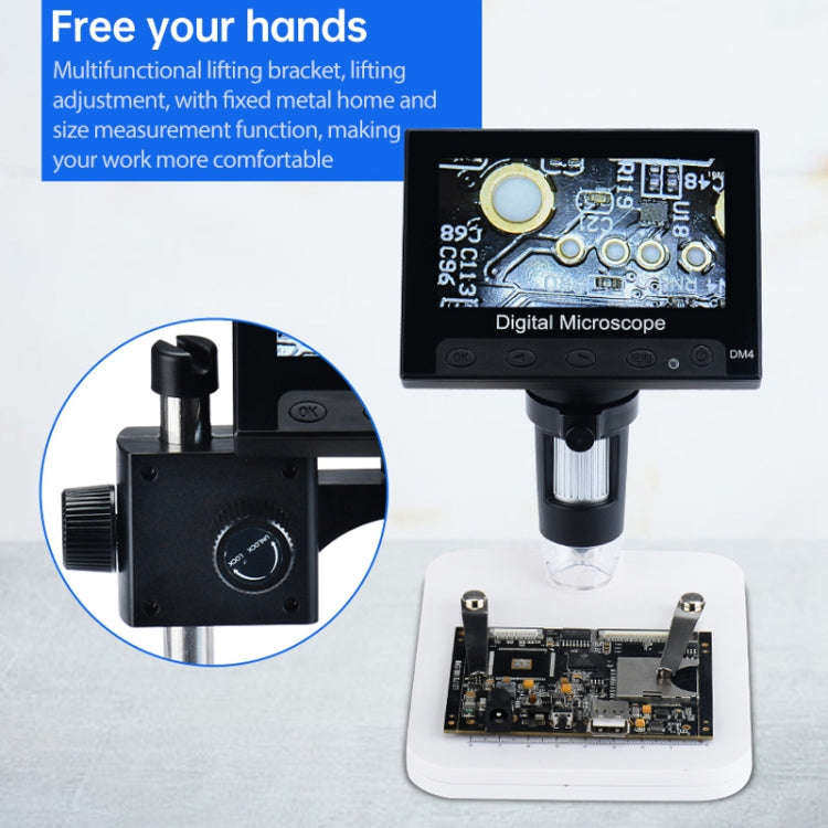 720P 4.3 inch Display Screen HD Industrial Digital Microscope